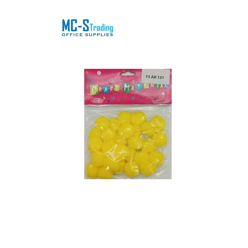 Craft Material Pom 15AR131 Yellow