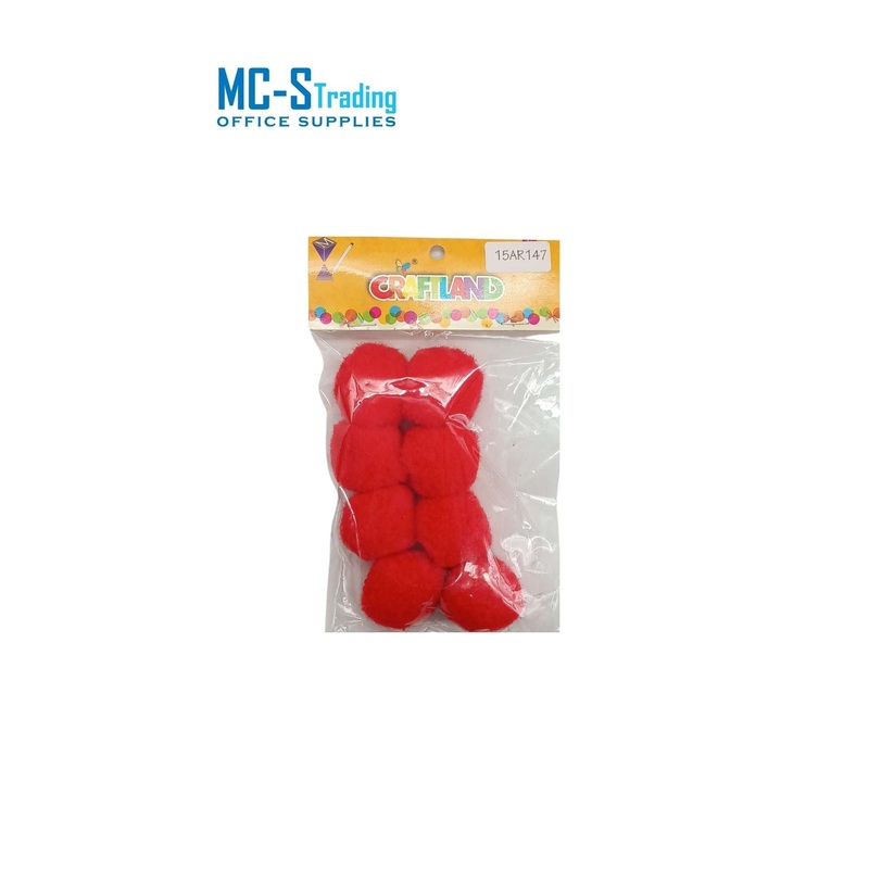 Craft Material Pom 15AR147 Red