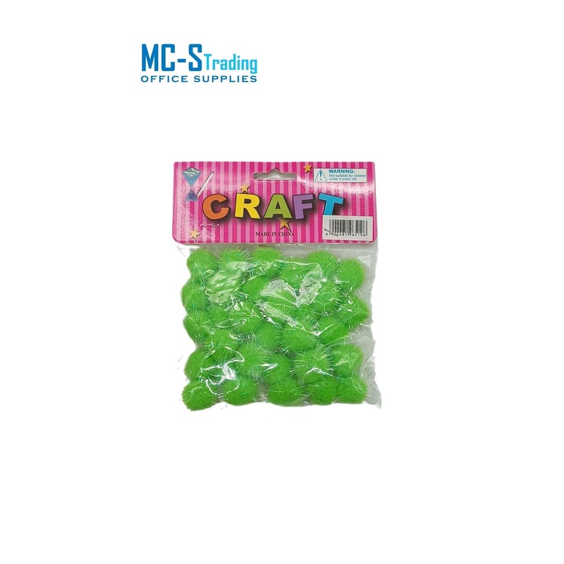 Craft Material Pom Glittered Colors 2