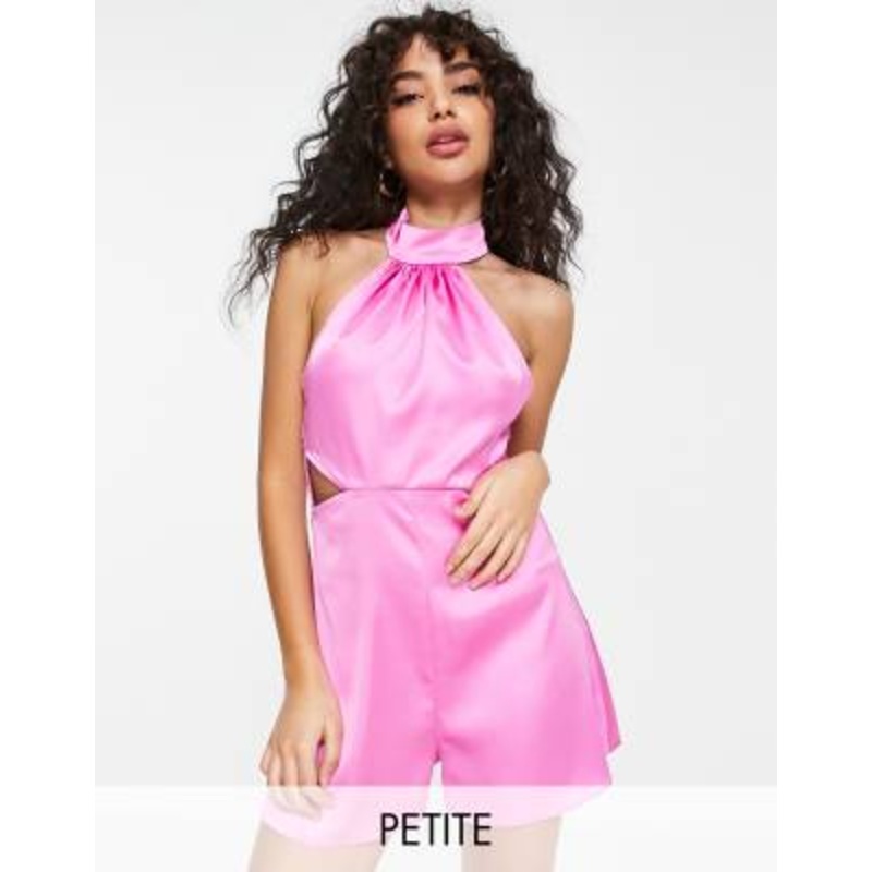 Miss Selfridge Women’s Pink Satin Romper ANF3445
