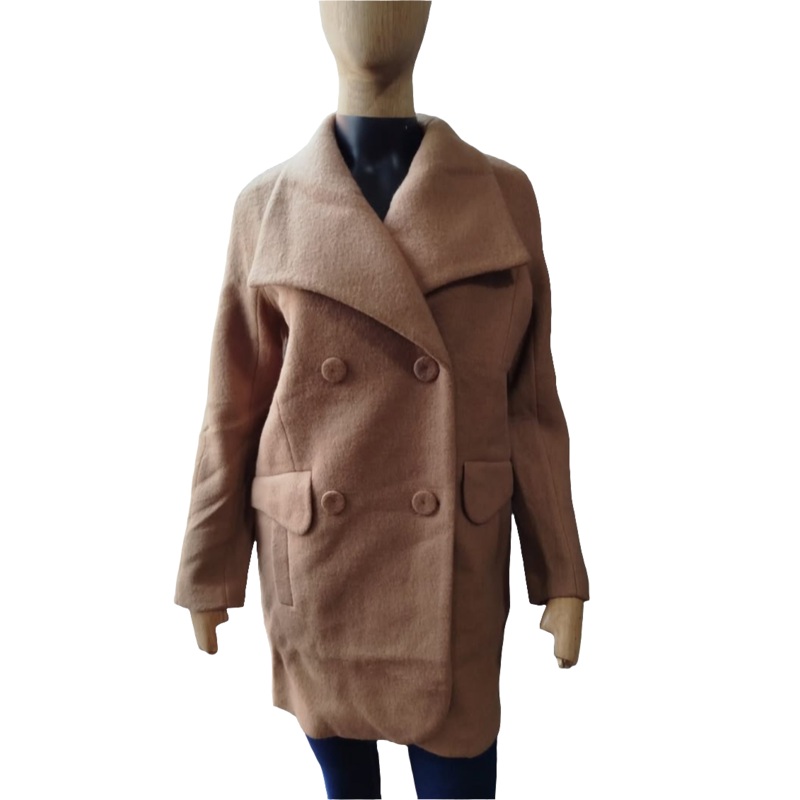 Only Women’s Camel Long-Sleeve Coat |Only in Lebanon