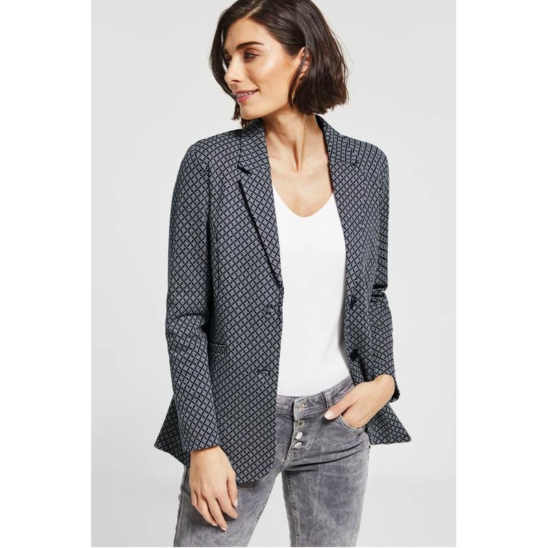 Street One Women’s Black/White Long-Sleeve Blazer |Street One in Lebanon