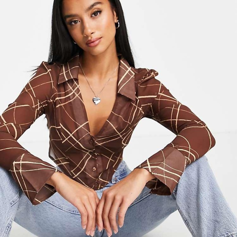 Asos Design Women’s Brown Shirt ANF3330