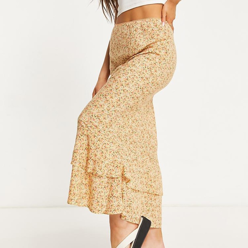 ASOS Design Women’s Multicolor Maternity Long Skirt ANF3103