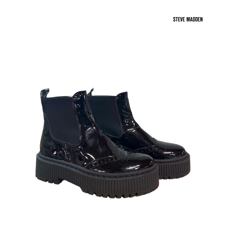 Steve Madden Women’s Black Glossy Omara Ankle Boots |Steve Madden in Lebanon