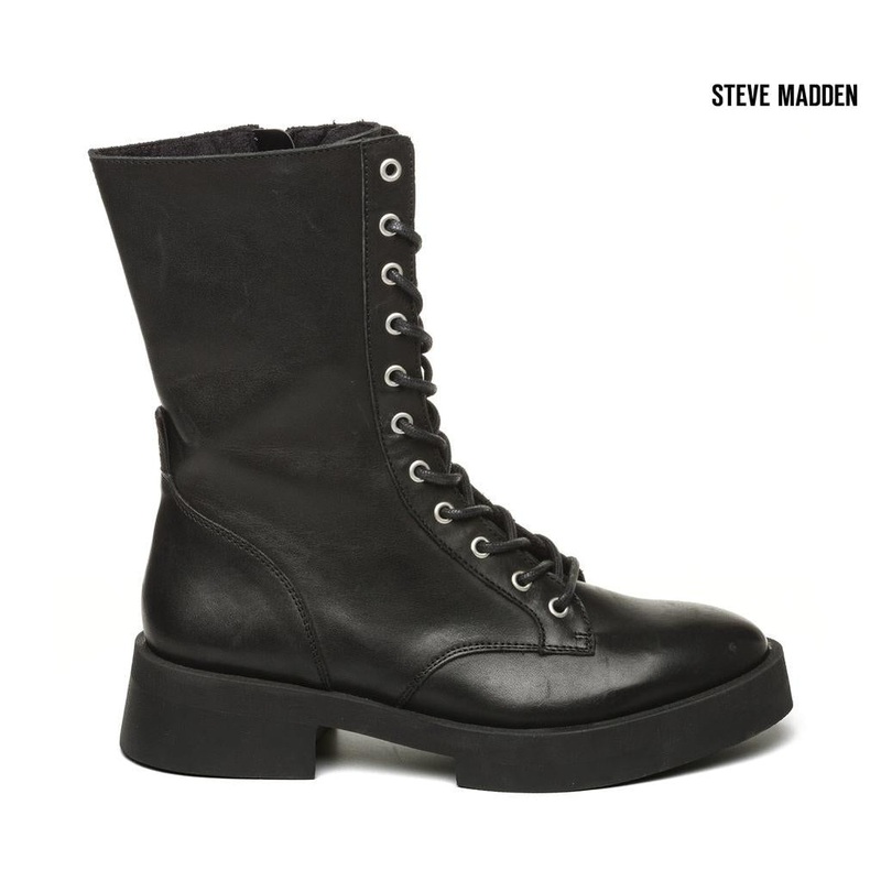 Steve Madden Women’s Black Manou Leather Boots |Steve Madden in Lebanon
