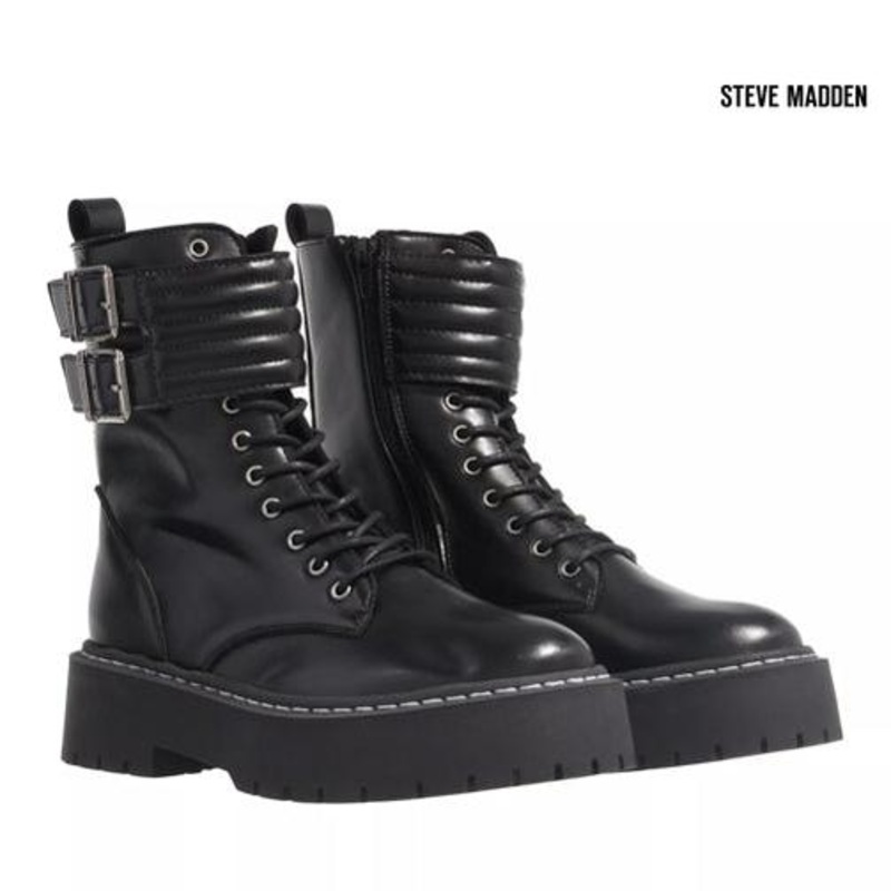 Steve Madden Women’s Black Viade Leather Ankle Boots |Steve Madden in Lebanon