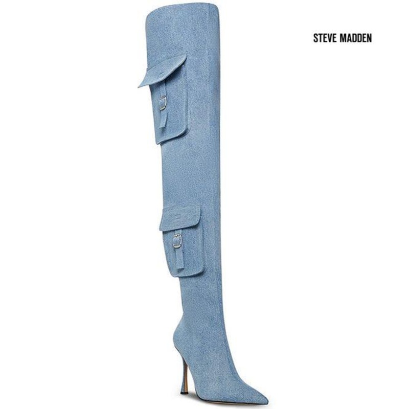 Steve Madden Women’s Denim Fabric Knee Boots |Steve Madden in Lebanon