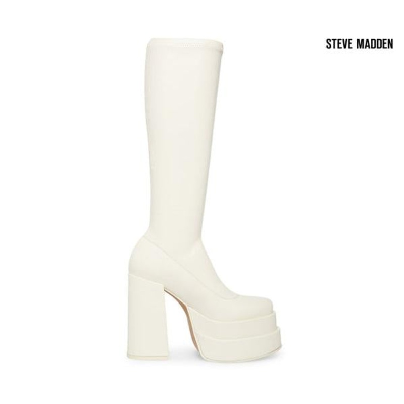 Steve Madden Women’s Off-White Cypress Heeled Boots |Steve Madden in Lebanon