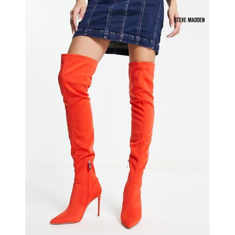 Steve Madden Women’s Orange Vava Heeled Knee Boots |Steve Madden in Lebanon