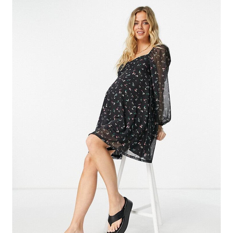 Asos Design Women’s Black Maternity Dress ANF2866