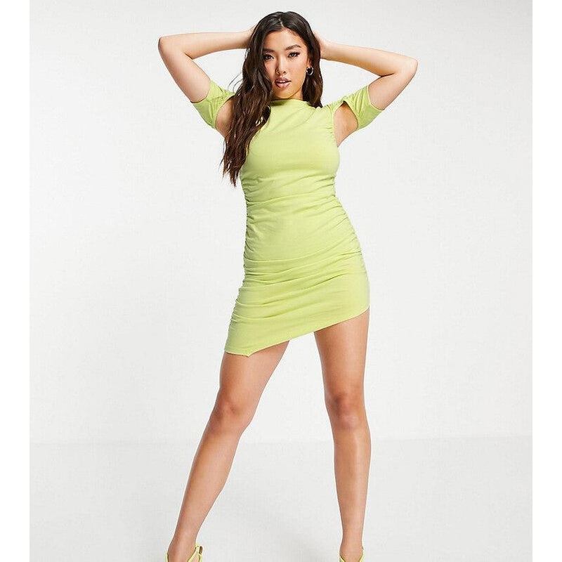 Asyou Women’s Lime Green Dress ANF3286