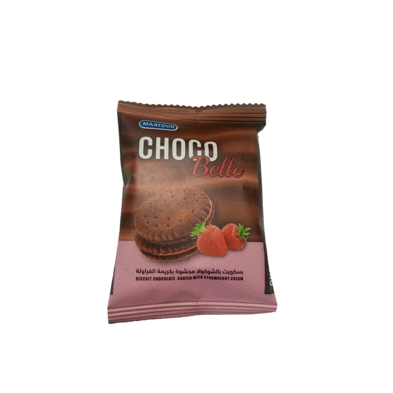 Choco Belle Biscuit Chocolate Coated With Strawberry Cream 20g | Choco Belle In Lebanon