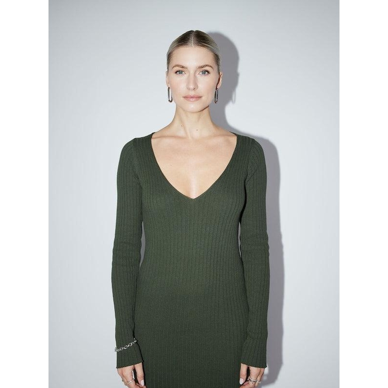 LeGer Women’s Khaki Long-Sleeve Dress | LeGer in Lebanon