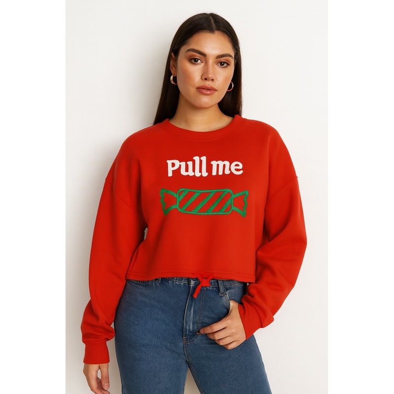 LeGer Women’s Red Oversized Sweatshirt | LeGer in Lebanon