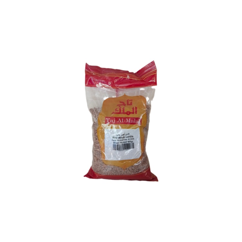 Taj Al Malak Red Whole Lentils 900g