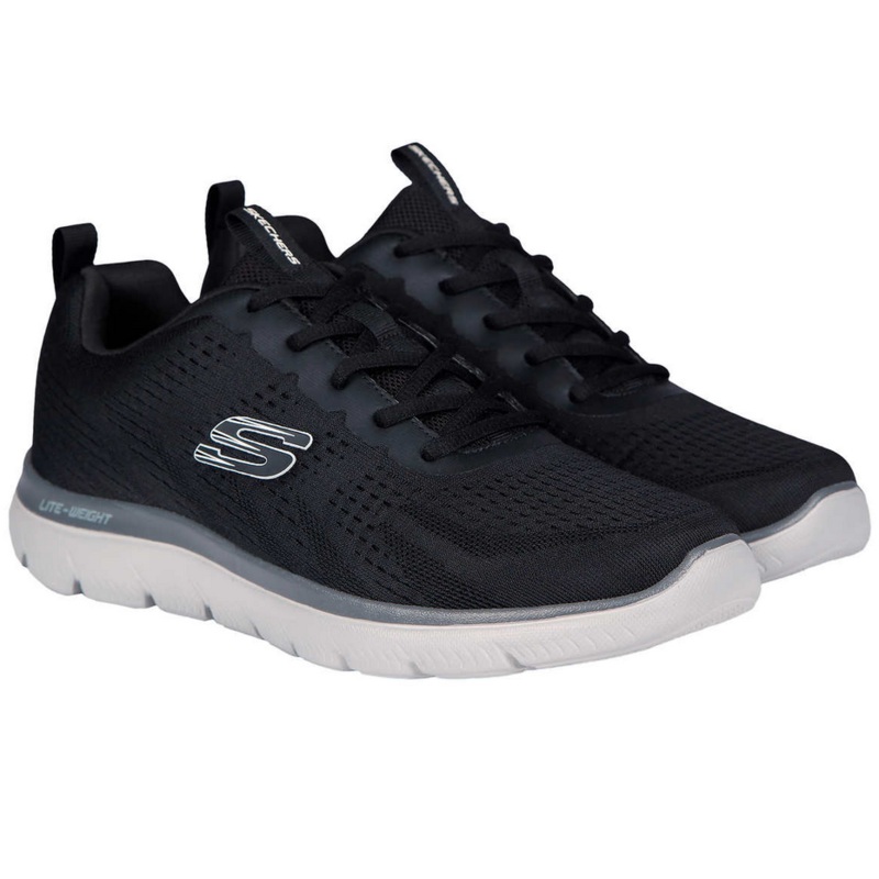 Brand New Skechers Men’s Summit Sneaker Lite-Weight  (Black/White)