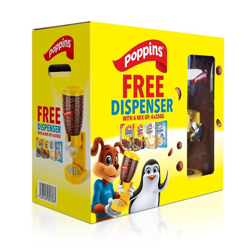 Poppins 4 Packs Of Corn Flakes + Free Dispenser | Poppins In Lebanon