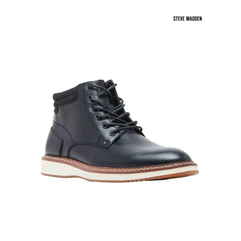 Steve Madden Men P Jellen Leather Black Boots