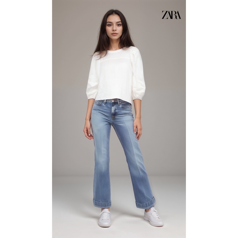 Zara Girl’s White Long-Sleeve Blouse |Zara in Lebanon