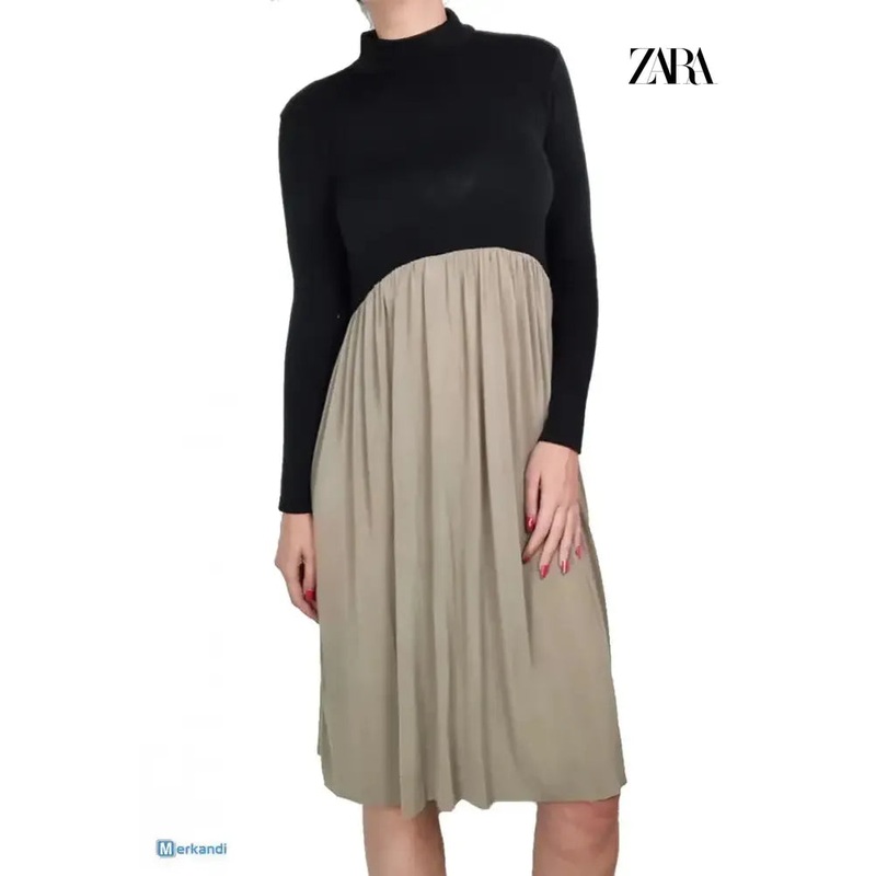 Zara Women’s Multicolor Long-Sleeve Dress | Zara In Lebanon