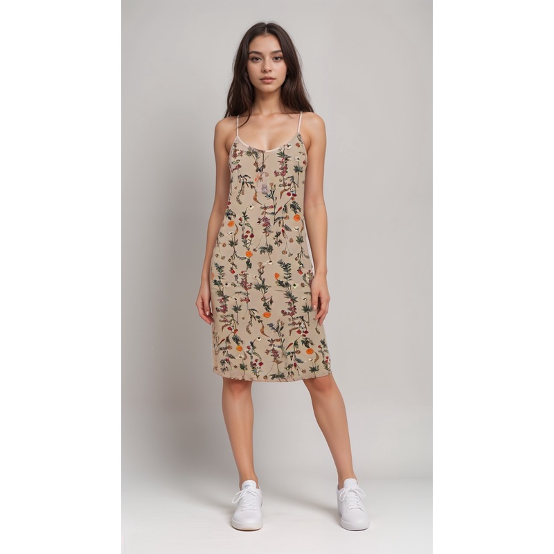 Lascana Women’s Beige Printed Sleep Dress |Lascan in Lebanon