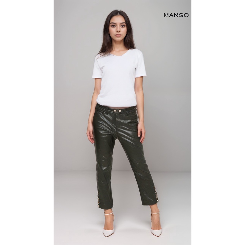Mango Women’s Black Leather Pants| Mango in Lebanon
