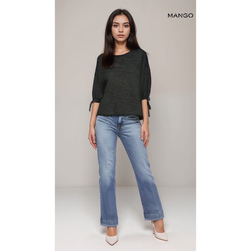 Mango Women’s Washed Grey Short-Sleeve T-Shirt | Mango in Lebanon