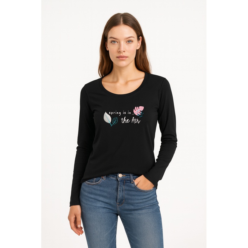 Vivance Women’s Black Printed Pajama Top | Vivanc in Lebanon