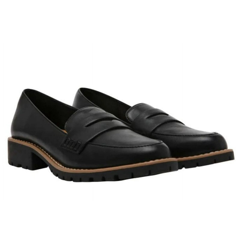 Dolce Vita Crisp Slip-On Lug Loafers Black