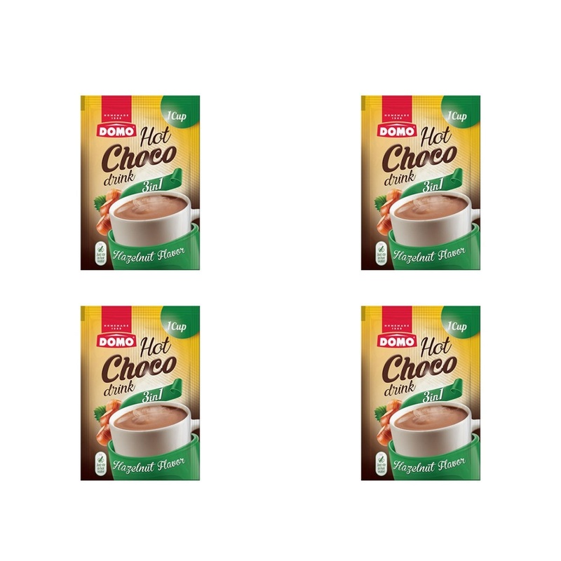 Domo Hot Choco Hazelnut Drink 3in1 Classic 4 Sachets | Domo In Lebanon