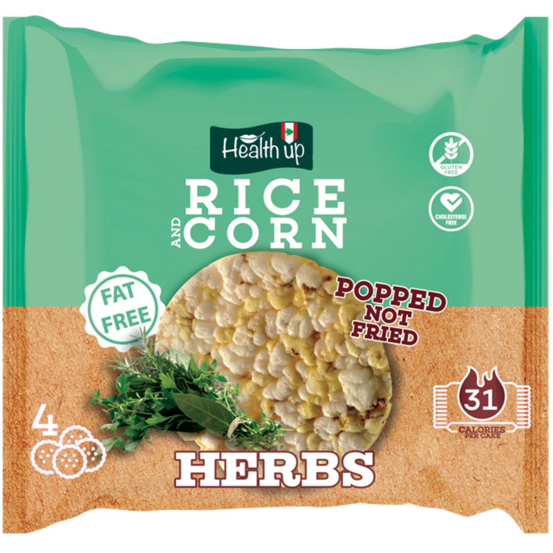 Health Up Rice & Corn Cake Herbs 30g | Health Up In Lebanon