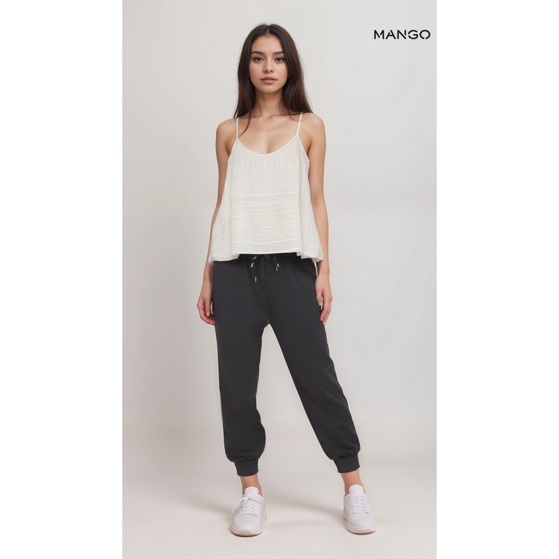 Mango Women’s Beige Sleeveless Top| Mango in Lebanon