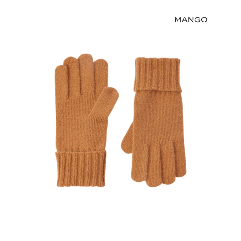 Mango Women’s Brown Knitted Gloves |Mango in Lebanon