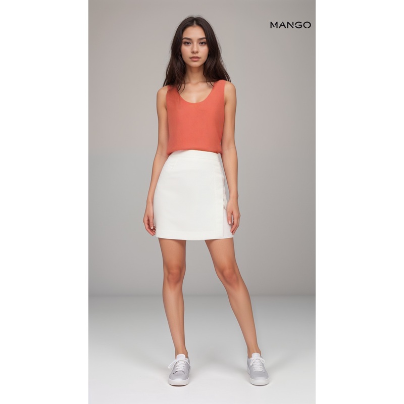 Mango Women’s Coral Sleeveless Blouse| Mango in Lebanon