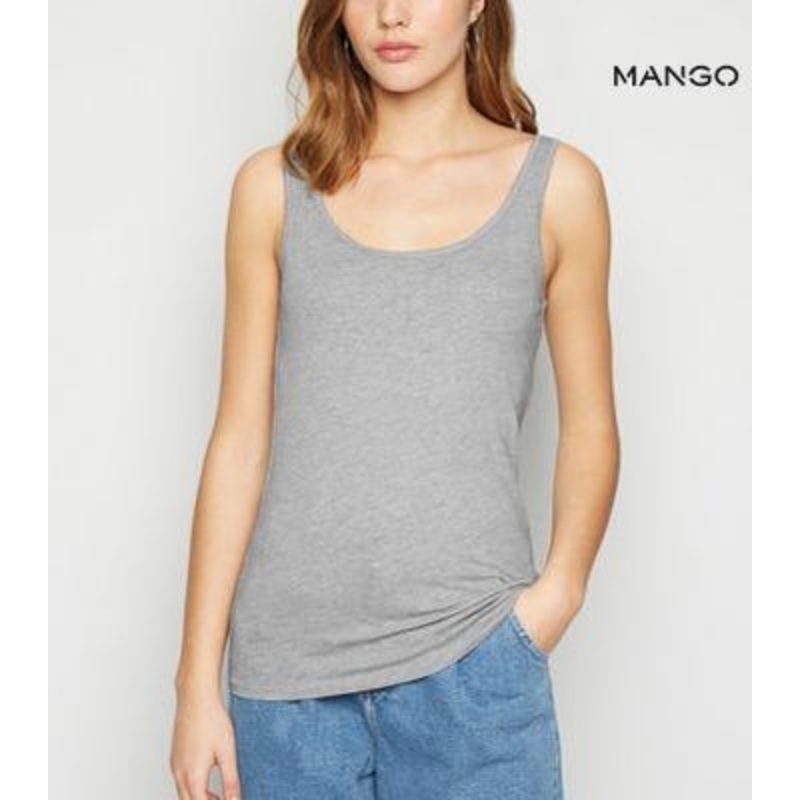 Mango Women’s Grey Sleeveless Top| Mango in Lebanon