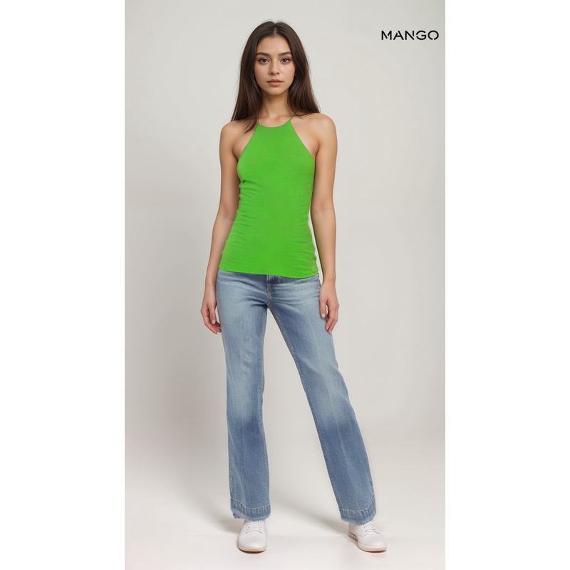 Mango Women’s Lime Green Sleeveless Blouse| Mango in Lebanon