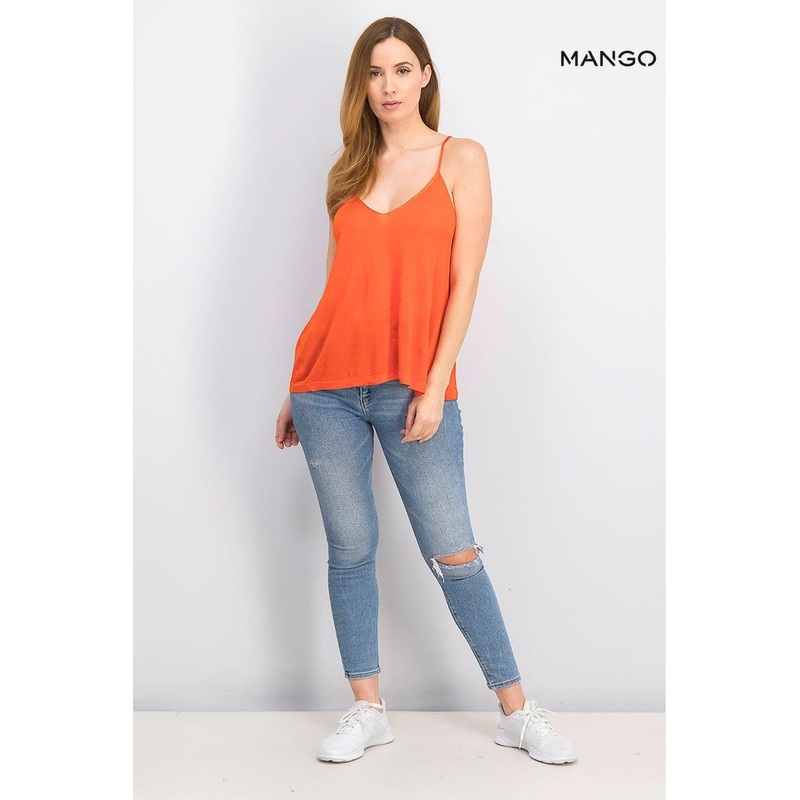 Mango Women’s Orange Tank Top | Mango in Lebanon