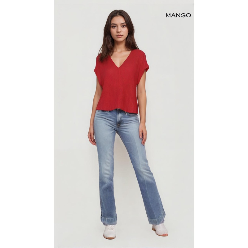 Mango Women’s Red Sleeveless Top| Mango in Lebanon