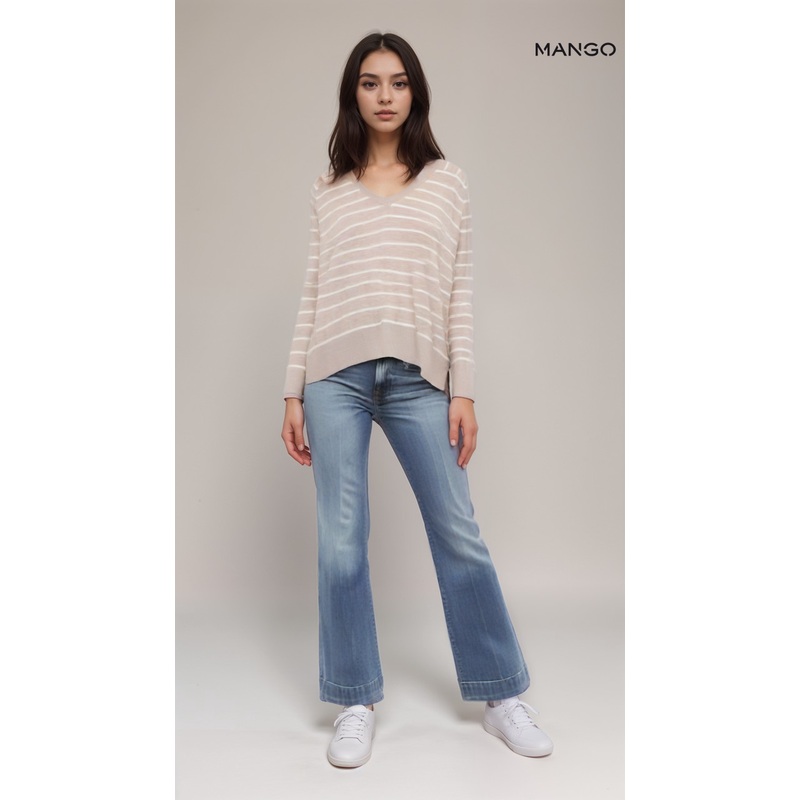 Mango Women’s Rose Striped Long-Sleeve Blouse| Mango in Lebanon