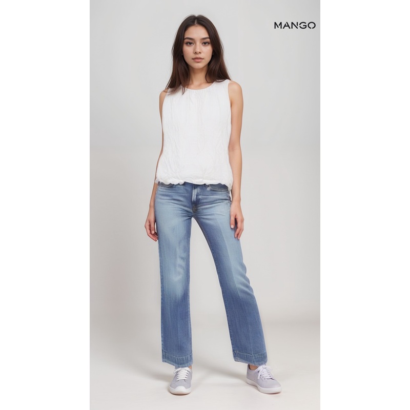 Mango Women’s White Sleeveless Blouse| Mango in Lebanon