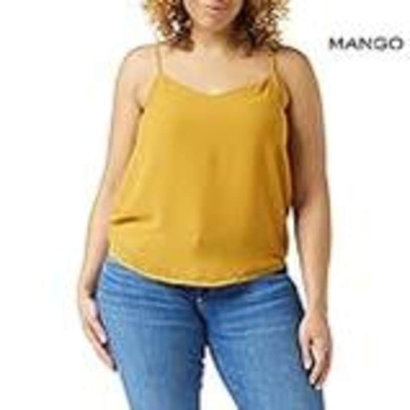 Mango Women’s Yellow Sleeveless Blouse| Mango in Lebanon