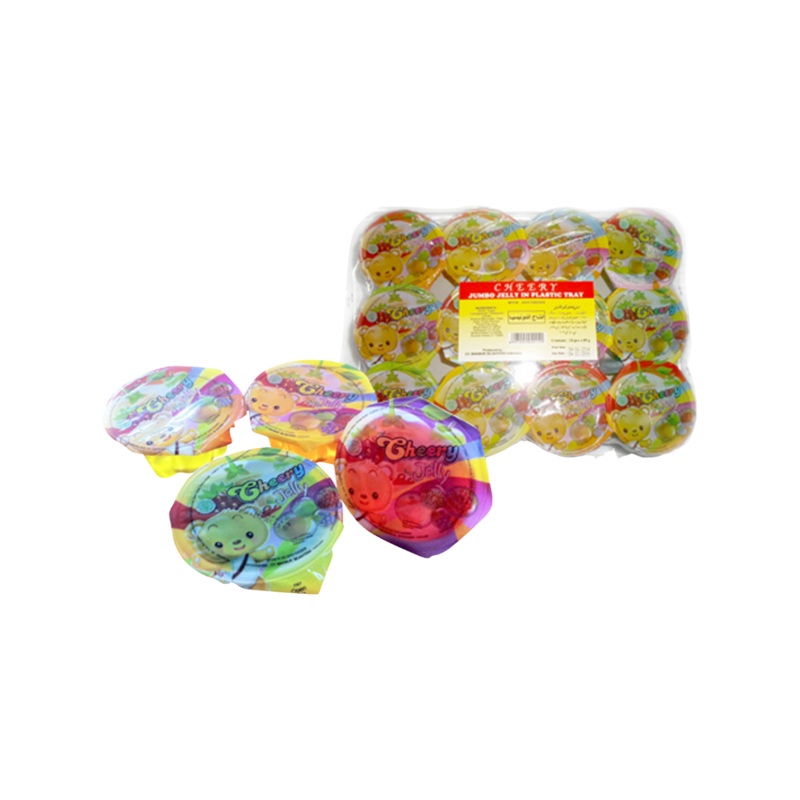 Cheery Jello Tray|Pineapple|Orange|Melon|Strawberry|75g|75g*24