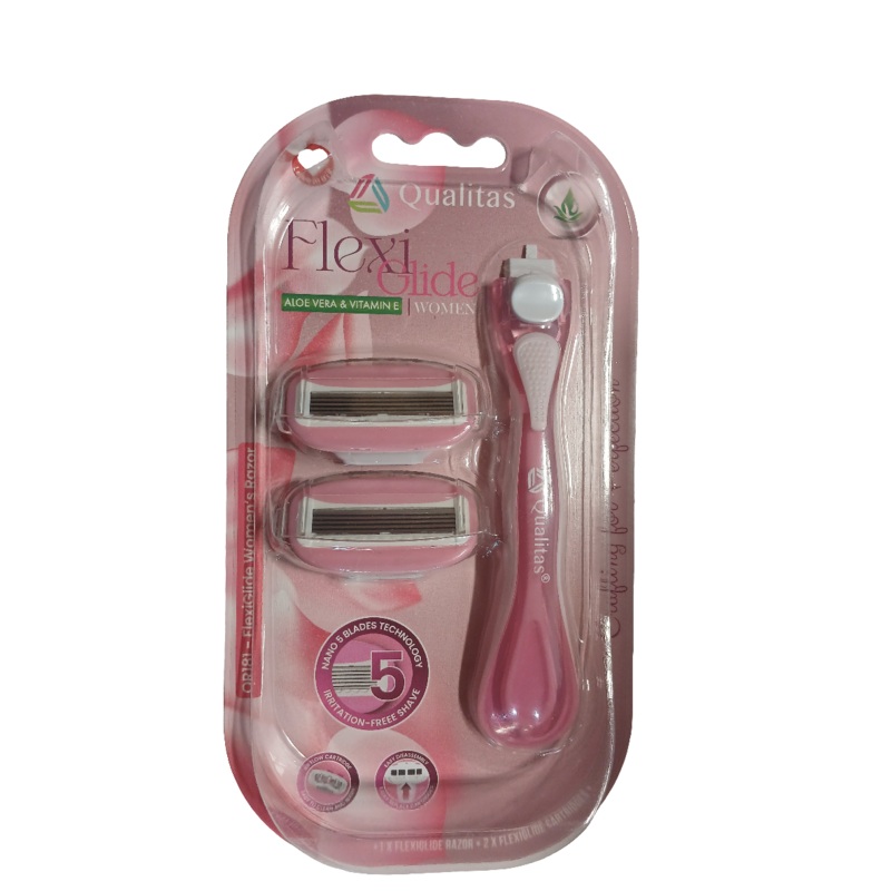 Flexi Glide Women’s Pink Aloe Vera & Vitamine E Blade +2 Refill | Flexi Glide In Lebanon