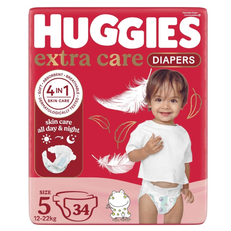 Huggies Extra Care 34 Diaper Size 5 (12-22KG) | Huggies In Lebanon