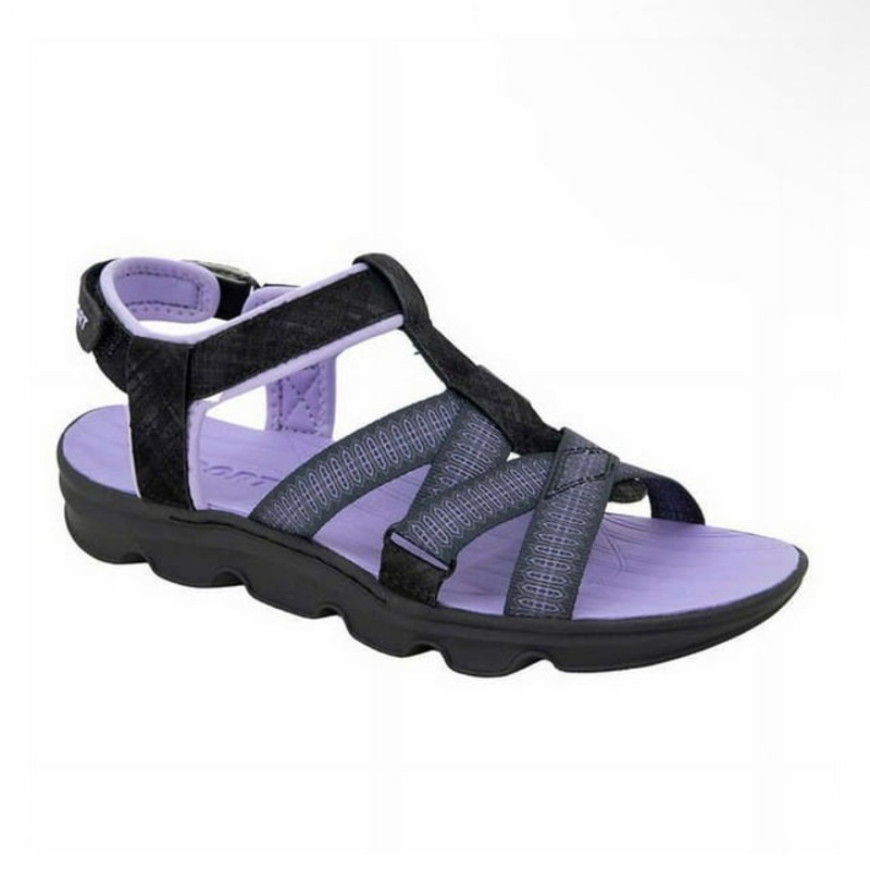 Jsport Women’s Black/Purple Comfort Ankle Strap Sandals | Jsport  In Lebanon
