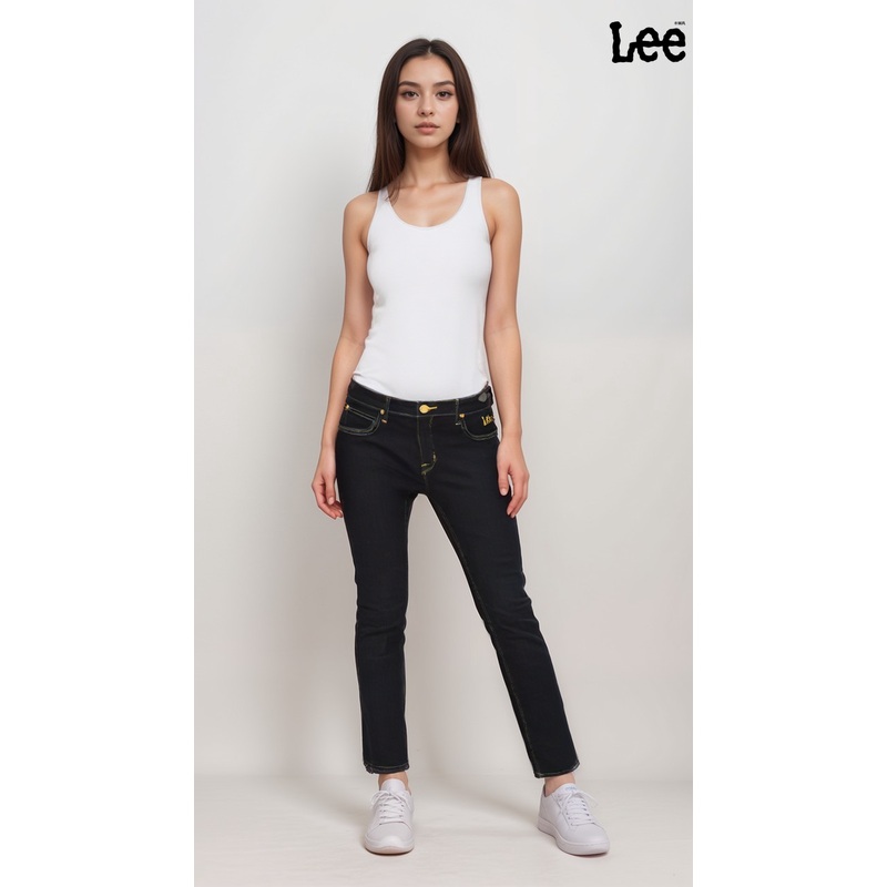 Lee Women’s Navy Mid-Rise Regular Tapered Jeans | Lee in Lebanon