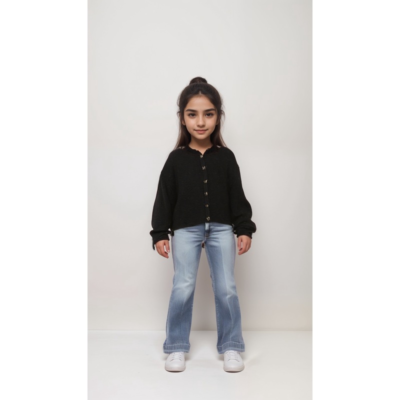 Boboli Girl’s Black Long-Sleeve Cardigan| Boboli in Lebanon