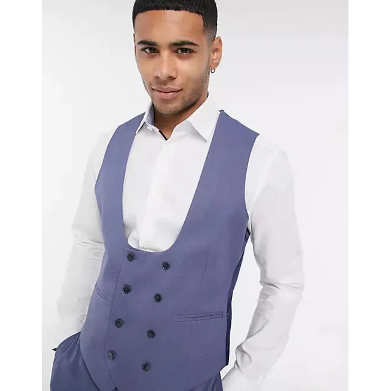 ASOS Design Men’s Mid Blue Skinny Vest | ASOS Design In Lebanon
