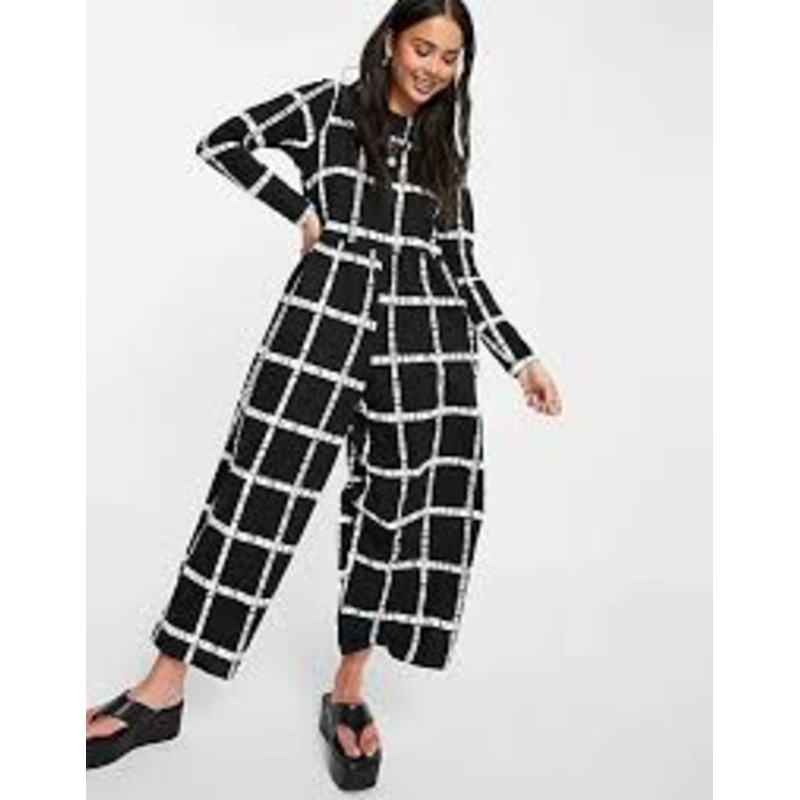 Asos Design Women’s Mono Grid Multicolor Jumpsuit ANF2713